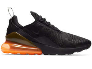 Nike Air Max 270 черные с оранжевым