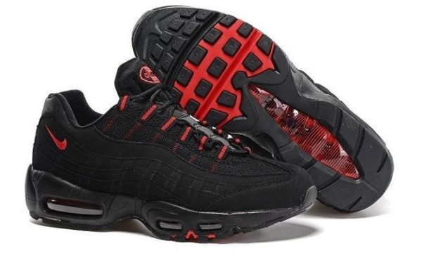 Nike Air Max 95 Black черные с красным (40-45)