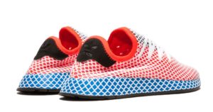 Adidas Deerupt Runner J красные с синим (35-39)