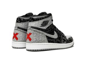 Nike Air Jordan 1 Retro High OG "Rebellionaire" черно-серые кожаные мужские-женские (40-44)